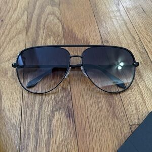 Quay Black Aviator Sunglasses